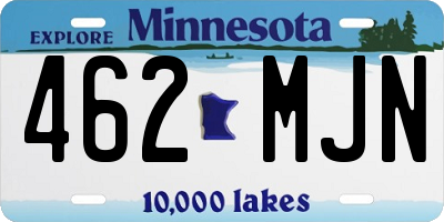 MN license plate 462MJN