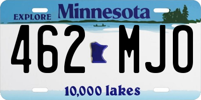 MN license plate 462MJO