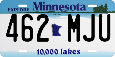 MN license plate 462MJU