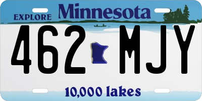 MN license plate 462MJY