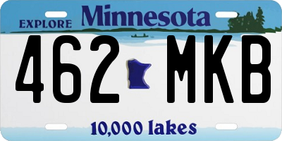 MN license plate 462MKB