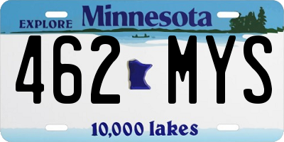 MN license plate 462MYS