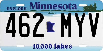 MN license plate 462MYV