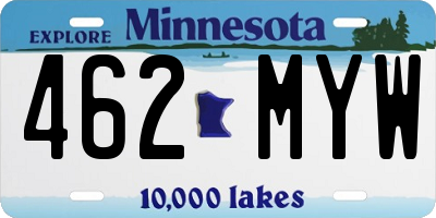 MN license plate 462MYW