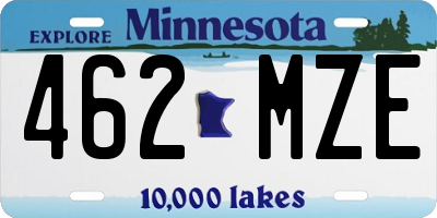 MN license plate 462MZE