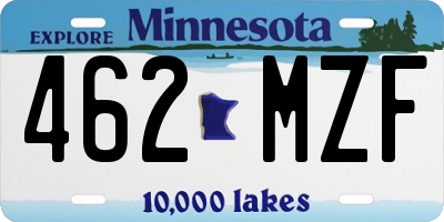 MN license plate 462MZF