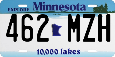 MN license plate 462MZH