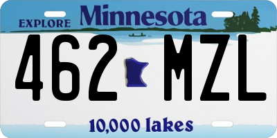 MN license plate 462MZL