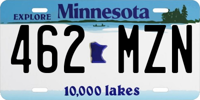 MN license plate 462MZN