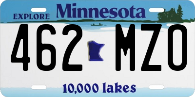 MN license plate 462MZO