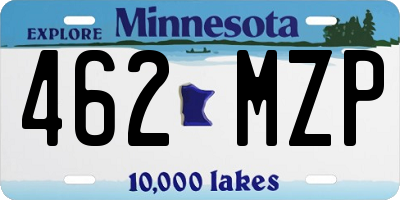 MN license plate 462MZP