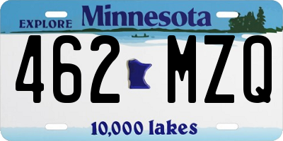 MN license plate 462MZQ