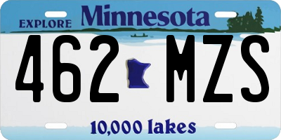 MN license plate 462MZS