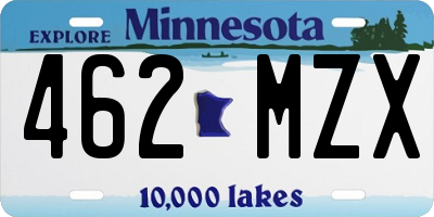 MN license plate 462MZX