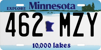 MN license plate 462MZY