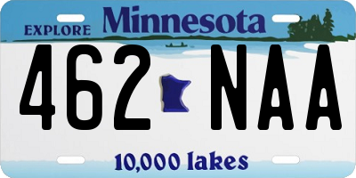 MN license plate 462NAA