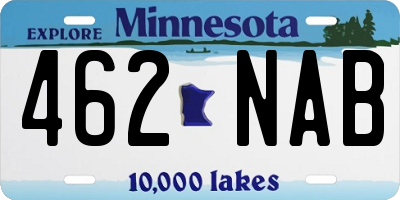MN license plate 462NAB