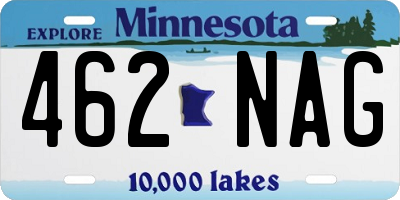 MN license plate 462NAG