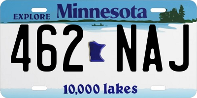 MN license plate 462NAJ