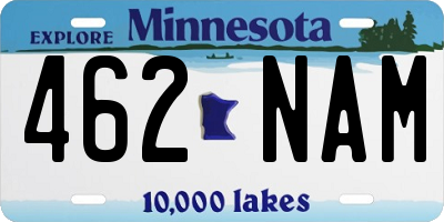 MN license plate 462NAM