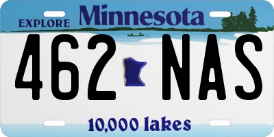 MN license plate 462NAS