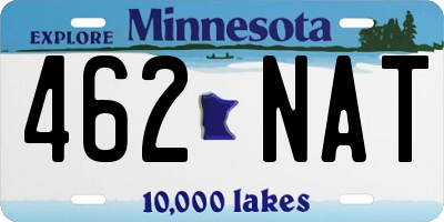 MN license plate 462NAT