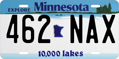 MN license plate 462NAX