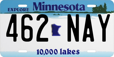 MN license plate 462NAY