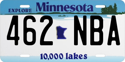 MN license plate 462NBA