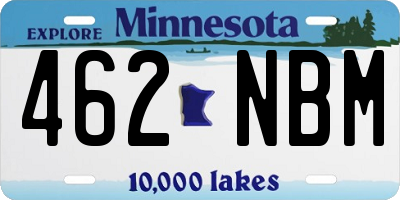 MN license plate 462NBM