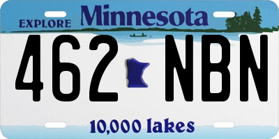 MN license plate 462NBN