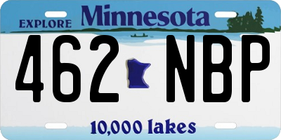 MN license plate 462NBP