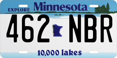 MN license plate 462NBR