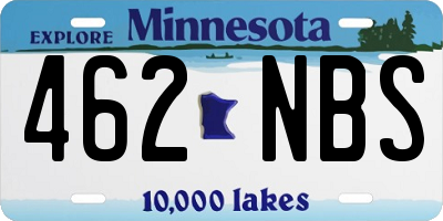 MN license plate 462NBS