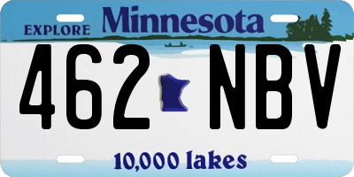 MN license plate 462NBV