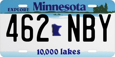 MN license plate 462NBY