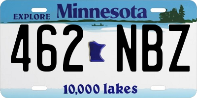 MN license plate 462NBZ