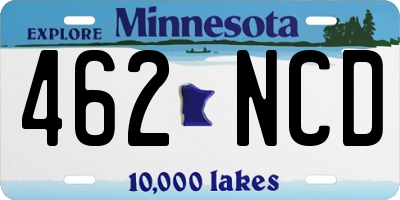 MN license plate 462NCD