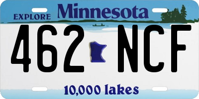 MN license plate 462NCF