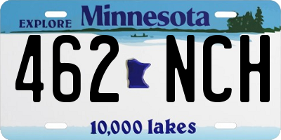 MN license plate 462NCH