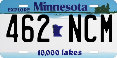 MN license plate 462NCM