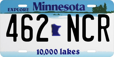 MN license plate 462NCR