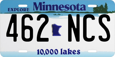 MN license plate 462NCS