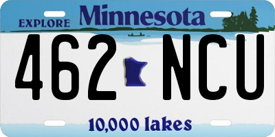 MN license plate 462NCU