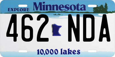 MN license plate 462NDA