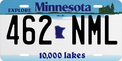 MN license plate 462NML