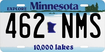 MN license plate 462NMS