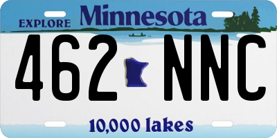 MN license plate 462NNC