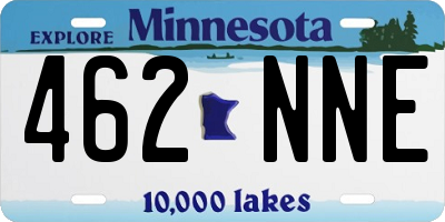 MN license plate 462NNE