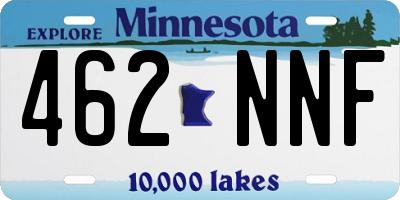 MN license plate 462NNF